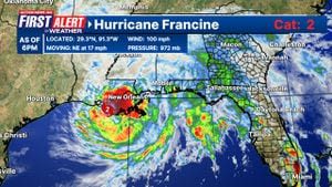 Hurricane Francine makes landfall as Category 2 hurricane in southern Louisiana