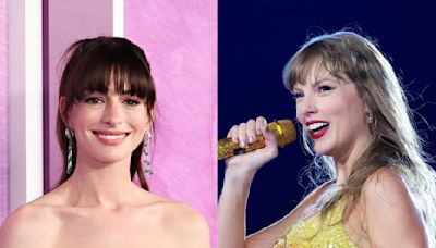 Taylor Swift Fans Are Obsessed With Anne Hathaway 'Having the Time of Her Life' at Eras Tour