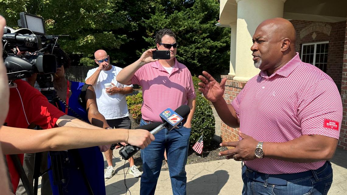 Mark Robinson campaigns in Charlotte and Gastonia