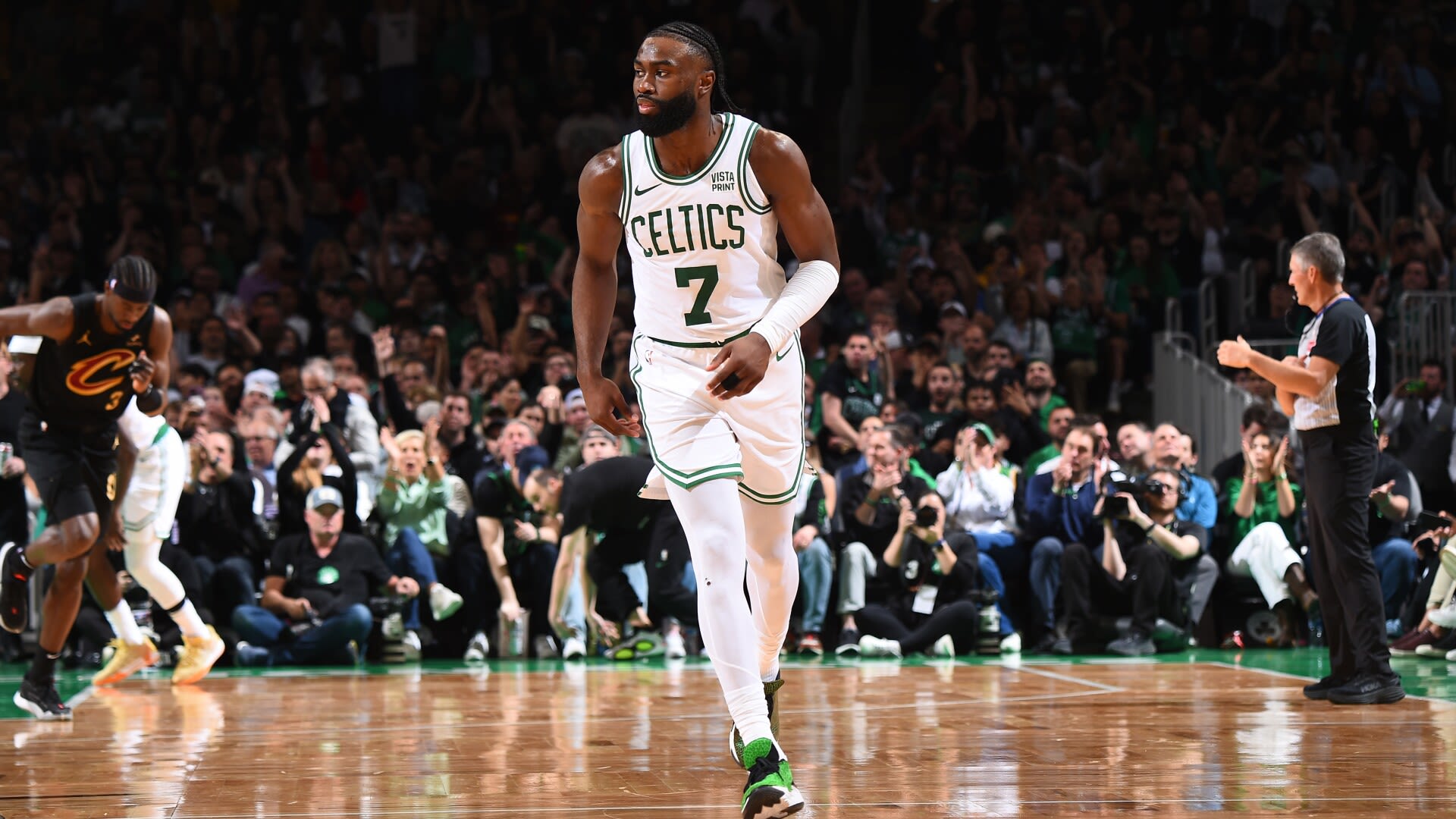 Brown, White lead Celtics' 3-point onslaught, powering Boston to 120-95 Game 1 win over Cavaliers