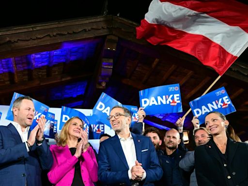 Austria far-right supporters toast historic victory