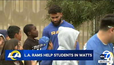 Rams help battle absenteeism by donating washers and dryers to LAUSD schools