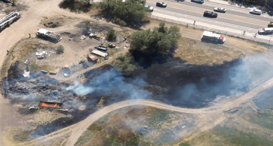 UPDATE: Grass fire contained near Valley Hi Golf Course