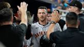 Giants rally with 3 runs in 7th to beat NL-worst Marlins. Miami manager Skip Schumaker is tossed
