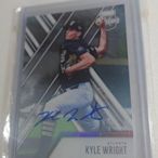 20勝超強先發KYLE WRIGHT新人RC卡面簽名卡一張~1250元起標(B3)