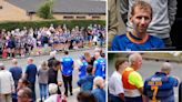 Crowds line the streets as family, friends and teammates gather for funeral of rugby league legend Rob Burrow