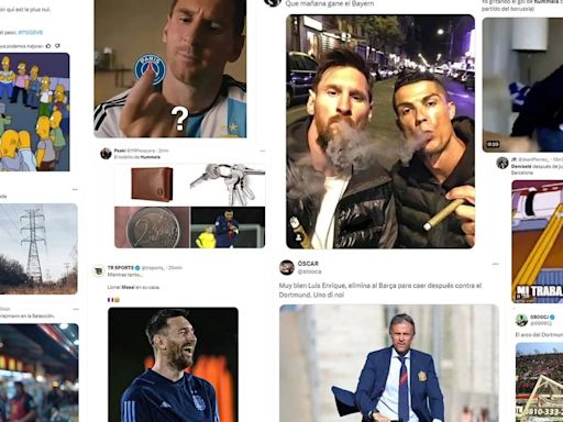 Estallaron los memes por la eliminación del PSG de la Champions League: Mbappé, Dembelé y las “reacciones” de Messi y Barcelona