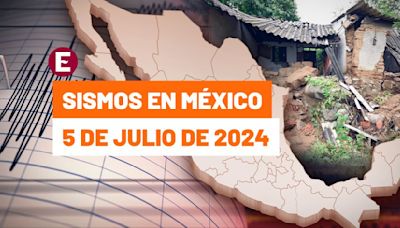 Sismo hoy 5 julio 2024 México. Últimas noticias temblores, microsismos