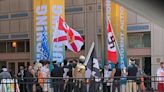 Nazi flags displayed outside Turning Point USA summit attended by Trump condemned as 'pure hatred' by the Florida Holocaust Museum