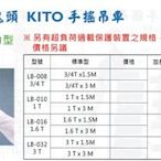 日本 鬼頭 KITO 手搖吊車 LB系列 強力型