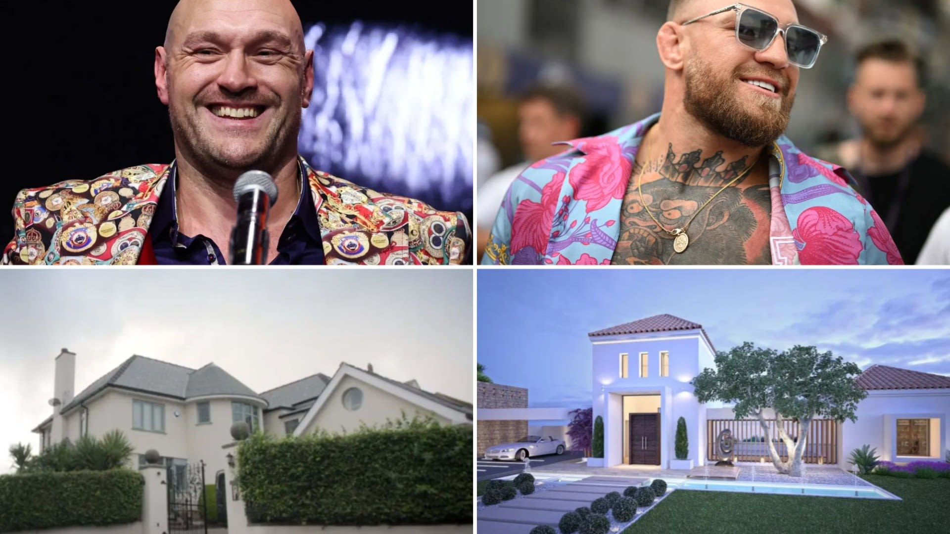 How Tyson Fury and Conor McGregor compare, from motors to mansions & watches