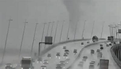 Un impresionante tornado azota Lisboa durante el paso de la borrasca Nelson