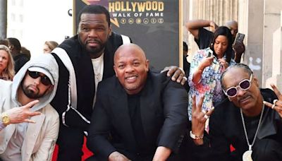 Rapper und Hip-Hop-Produzent im Glück Dr. Dre mit Stern auf Walk of Fame geehrt