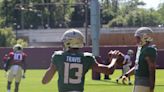 Florida State quarterback Jordan Travis shines, has best practice of offseason