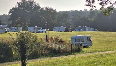 Police monitoring 'unauthorised encampments' set up in popular park