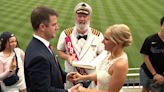 Love is in the air: Captain Obvious officiates Nationals superfan’s wedding at Nats Park