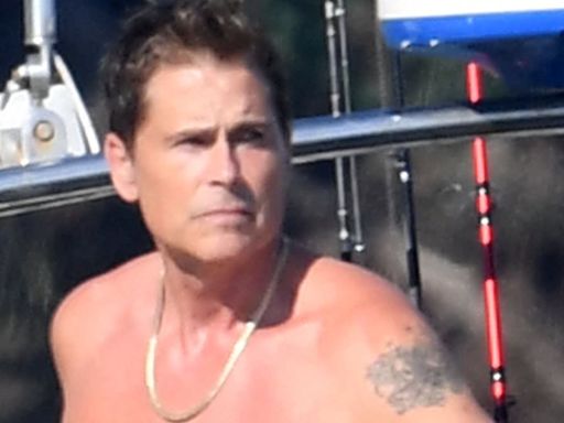 Rob Lowe, 60, goes topless for Fourth of July celebrations