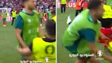 Portugal star left limping after being slide tackled by panicking steward