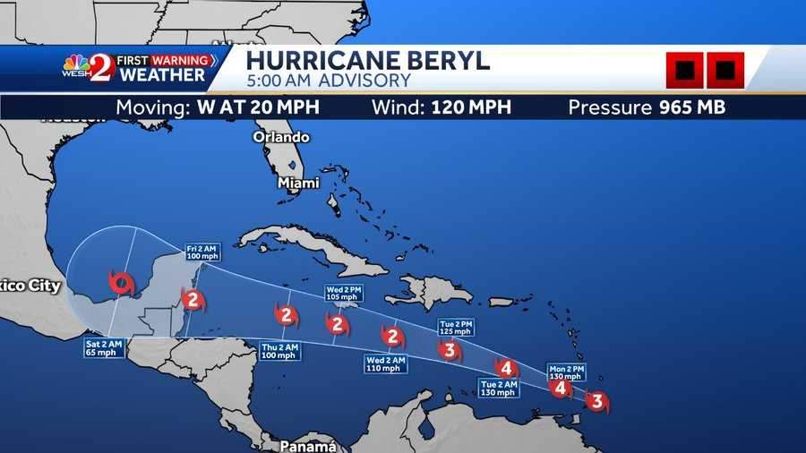 Hurricane Beryl: The latest maps, models and paths