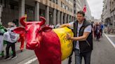 Dairy farmers protest in Brussels for better pay for their produce