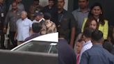 ...Chief Lalu Yadav Along With Family Members Arrive At Mumbai Airport To Attend The Wedding Of Anant Ambani & ...