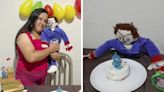 Mujer casada con muñeco de trapo presume fiesta de 'cumpleaños' de su hijo (también de trapo)