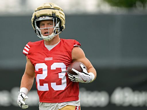 49ers star RB Christian McCaffrey misses Jets game with calf, Achilles injury