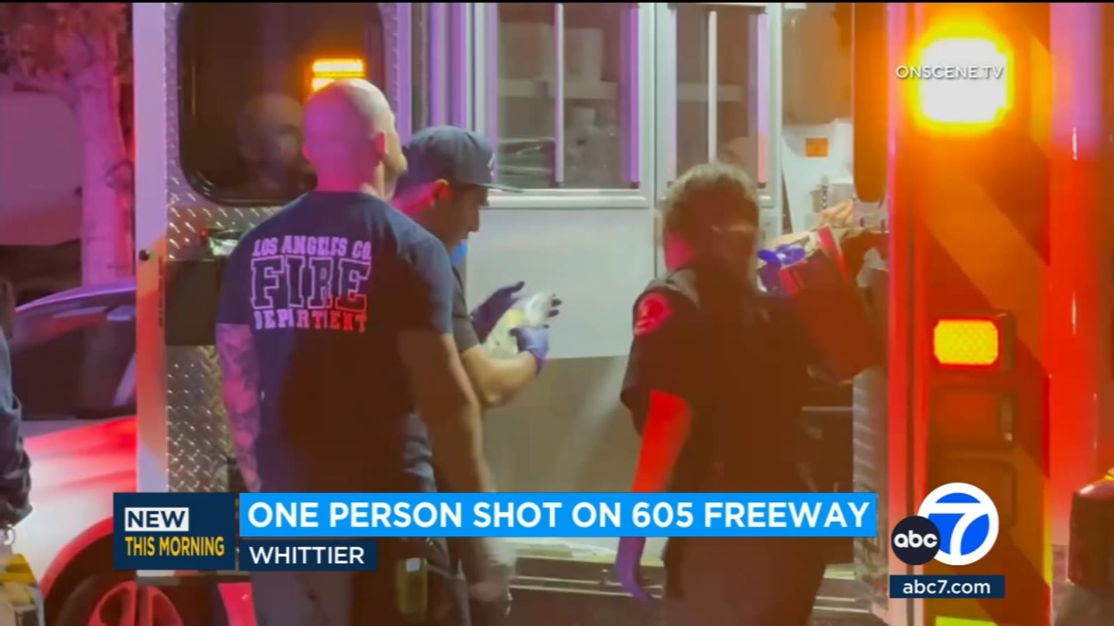 Investigation underway after person shot on 605 Freeway in Whittier