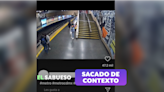 Este video no es del metro en CDMX; ocurrió en Chile