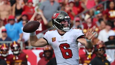 Baker Mayfield (4 TDs), Bucs spoil Jayden Daniels' Commanders debut