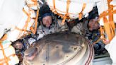 A Soyuz capsule carrying 3 crew from the International Space Station lands safely in Kazakhstan