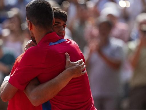 Así ha sido el reencuentro de Alcaraz y Djokovic: "¿Dónde os metéis?"