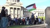 Protesters march in Boise against the war in Gaza