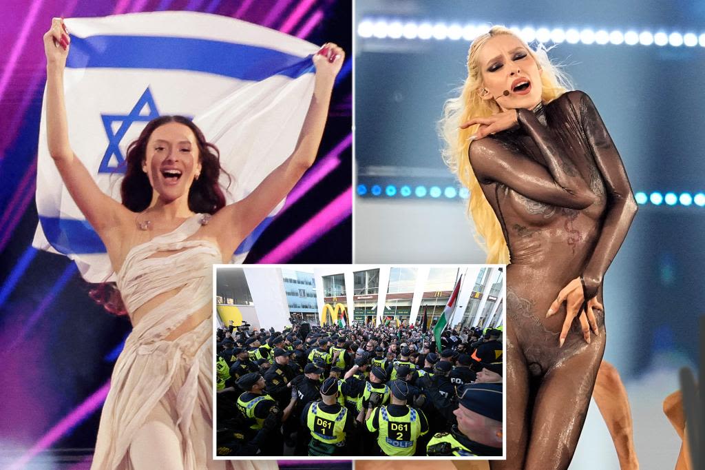 Israeli Eurovision star Eden Golan performs as contest melts down — with protesters clashing with cops outside