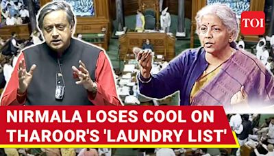 'First Learn To...': Nirmala Sitharaman Snaps At Tharoor For 'Laundry List' Jibe | Watch | International - Times of India Videos