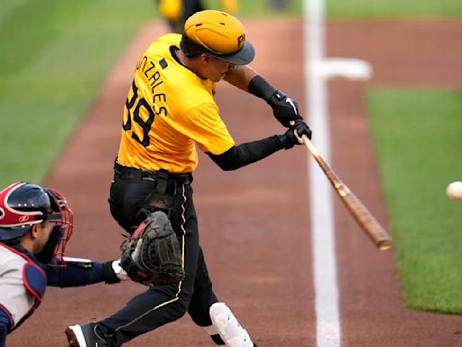 Nick Gonzales drives in 4 runs, Bailey Falter takes shutout into 8th as Pirates beat Braves 11-5