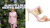 Kim Cattrall Turns Heads in Metallic Gold Balmain Mules at Wimbledon Championships 2024