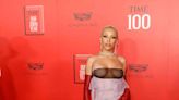 Doja Cat Paired Her Completely See-Through Lavender Dress With Red Opera Gloves at the Time100 Gala