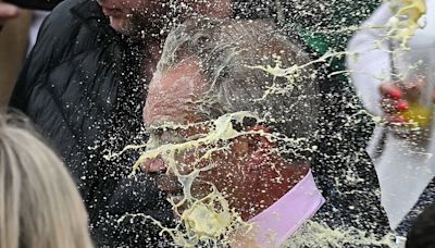 Nigel Farage Immediately Takes a Milkshake to the Face on His First Day of Campaigning