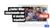 Video de personas aclamando al presidente Milei fue grabado en Argentina, no en España