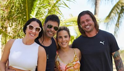 Grávida de Zezé, Graciele Lacerda posa com Wanessa e Dado Dolabella