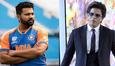 Indian cricket team captain Rohit Sharma striking Shah Rukh Khan’s iconic pose during victory parade post T20 World Cup is winning hearts; Watch