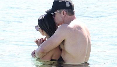 Matt Damon, 53, and Luciana, 47, swimsuits Greece