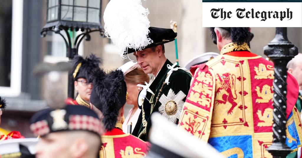 Queen and the Duke of Edinburgh become members of Order of the Thistle at Scottish service