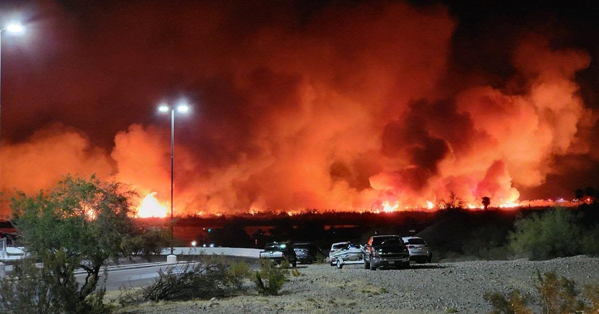 Fire breaks out near BlueWater Casino in Parker