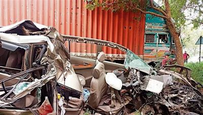 Four killed as car, truck collide head-on