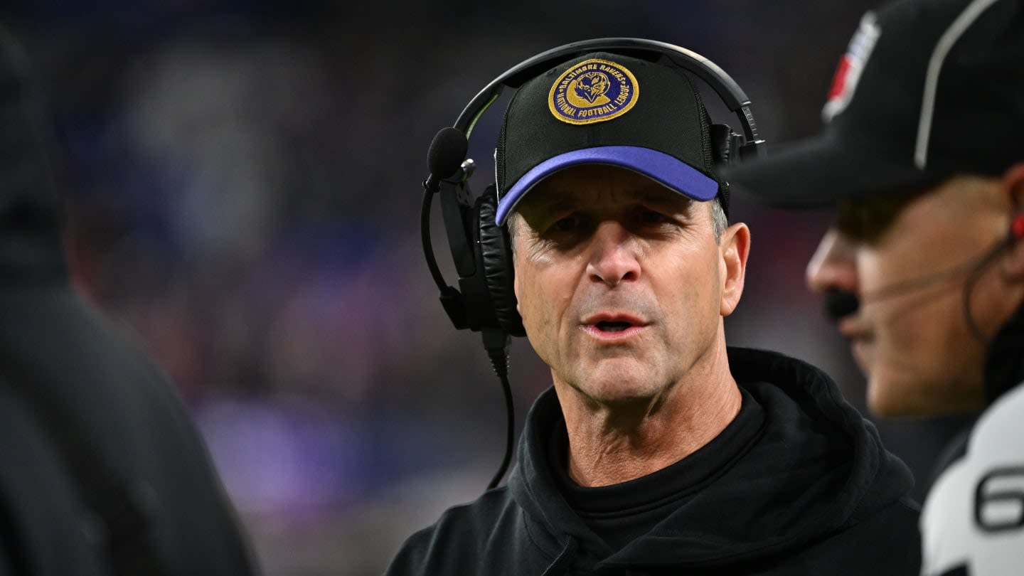 Ravens' John Harbaugh Takes Part In Hilarious Fumble Drill