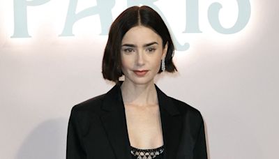 Lily Collins wows in 1920s inspired little black dress