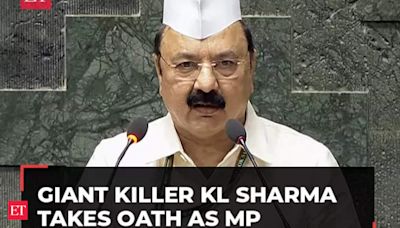 Kishori Lal Sharma, who defeated Smriti Irani in Amethi, takes oath as MP of 18th Lok Sabha