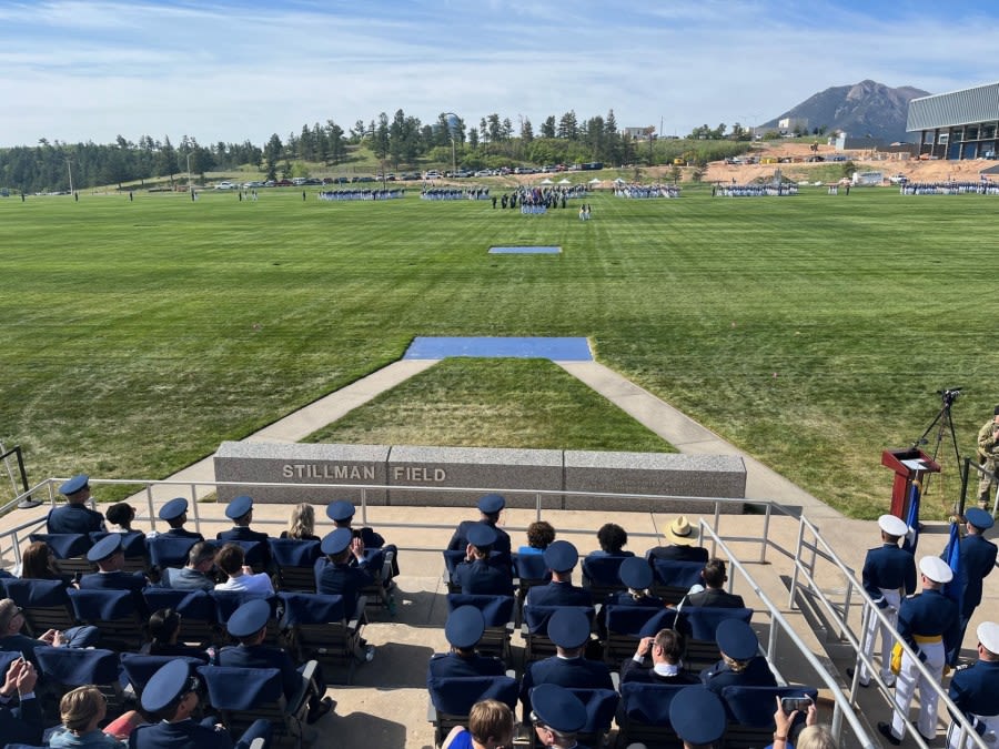 WATCH: U.S. Air Force graduation parade includes B-2 flyover